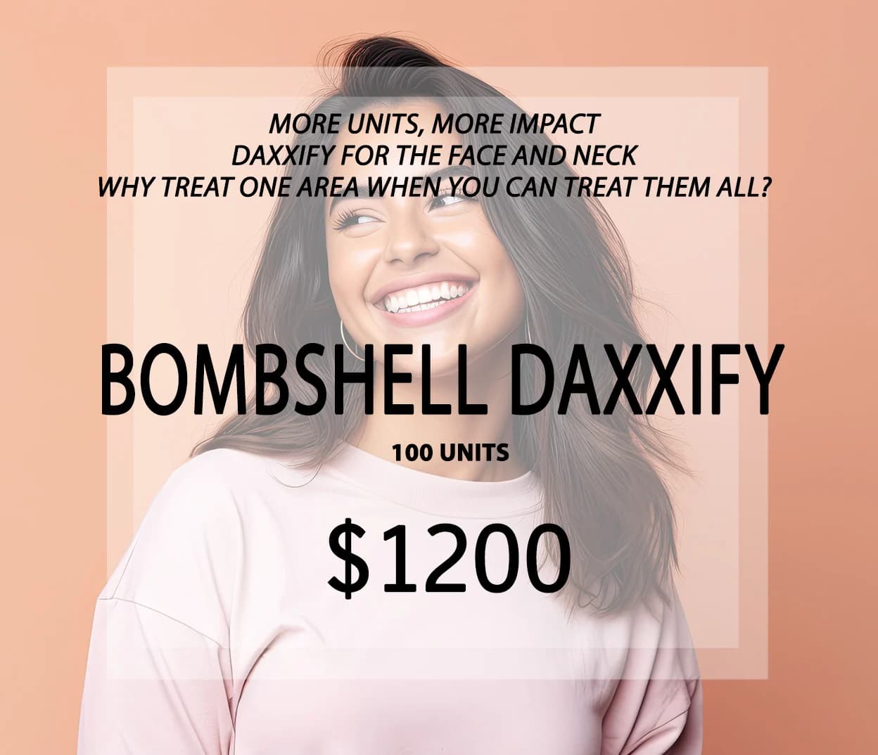 Bombshell Daxxify 100 unit product graphic.