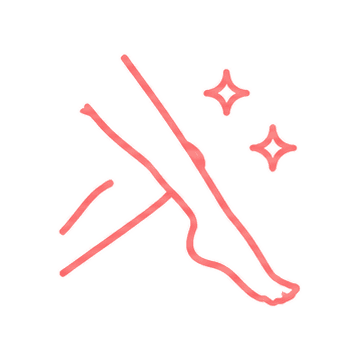 Legs laser hair removal treatment area icon.